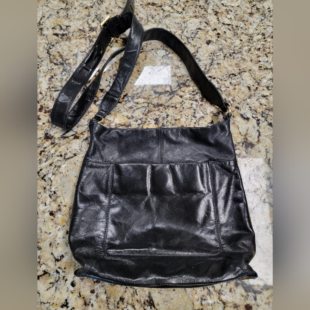 HOBO black leather crossbody bag